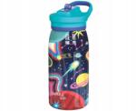 QUOKKA Kids Pop, rozsdamentes acél kulacs termosz szívószállal Space, 445ml, (40250)