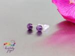 Kristály Jóga Shop Ametiszt 6 mm-es beszúrós nemesacél ásvány fülbevaló