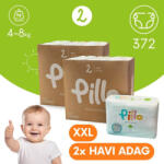 Pillo mindenmentes PURE pelenka 2, (4-8 kg), 2x HAVI ADAG, 12x31 db