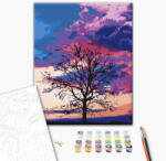Alkotásutca Lila felhők - Számfestő készlet kereten 40x50