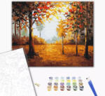 Alkotásutca Erdő ősszel - Számfestő készlet kereten 40x50