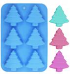 Senzi Cosmetics Szilikon Sütőforma 6x Karácsonyfa Keksz Puding MF-388 (MF-388)