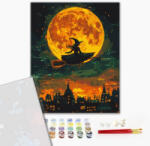 Alkotásutca Boszorkány repülés - Számfestő készlet kereten 40x50