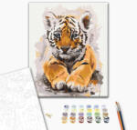 Alkotásutca Aranyos tigris - Számfestő készlet kereten 40x50