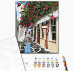 Alkotásutca Egy nap Santorinin - Számfestő készlet kereten 40x50