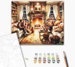 Alkotásutca Hangulatos családi este - Számfestő készlet kereten 40x50