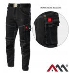 ART.MAS Colemann derékig érő farmer munkanadrág karcsúsított Stretch fekete 3XL (5907791430953)