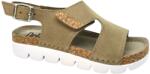 Dr Feet Sandale Dr Feet 9016 maro de cappuccino cu detalii de pluta - dama (MARIMEA: 40) (10932)