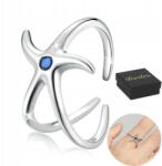 Bsrebra Ezüst gyűrű 925 Ezüst gyűrűk Állítható Ezüst cirkóniákkal