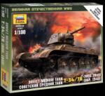 Zvezda Wargames (II. világháború) tank 6159 Szovjet Közepes Tank T-34-76 mod. 1943 (1: 100) (6159)