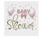 DS Szalvéta Baby Shower Pink, 33x33 cm, 20 db, rózsaszín