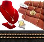 Golden Celebrity Arany Lánc És Medál 18K-S Szűzanya Gravírozás (Złoty naszyjnik dla dziewczynki chłopca grawe)