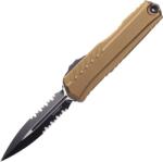 Microtech Knives CYPHER II D/E BLACK PART SERRATE OD GREEN 1242-2OD