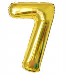 4kidsparty Fólia lufi 7-es szám arany 86 cm születésnapi dekoráció, hélium vagy levegő