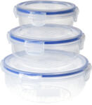 Excellent Houseware Set 3 caserole Excellent Houseware, polipropilena, 18x18x8 cm, transparent albastru (KO-024000670)