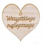 Loveart Fából készült szív Boldog születésnapot felirattal Loveart medál 10cm (LVSK-2166)