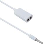 DeTech Аудио преходник 3.5 Male - 2x3.5 Female, DeTech 12см - 18212 (18212)