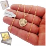 Golden Celebrity Arany Lánc Medál 925 Keresztelői Ajándék Gravírozás (Naszyjnik komunijny dla dziewczynki grawer)