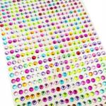 Loveart Dekoratív öntapadós kristályok 3mm Loveart 704db strassz bliszteren (LVKR-01)