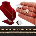 Golden Celebrity Arany Figaro Lánc+szív Végtelen Ajándék Anyának (Biżuteria dla dziewczyny żony córki mamy)