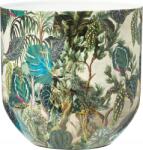 H&L Tropico fém virágcserép dzsungel motívummal, 23x23cm, kisebb (A1040-0S-00)