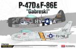 Academy 12530-as számú modellkészlet P-47D és F-86E "Gabreski" Le: (1: 72)