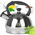 Karl Hausmann Acél Vízforraló Gázzal 1, 8L Ezüst Síppal +fogantyú Indukciós Inox Acél (5905155024077)
