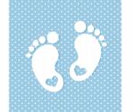 POL-MAK Papírszalvéta Little Feet Blue, 20 db-os Baby Shower Kék