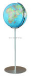 Columbus DUO világítós, álló, akril földgömb, rozsdamentes acél alappal és meridiánnal Ø 40 cm