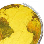 Columbus ROYAL világítós, álló, kristályüveg földgömb, rozsdamentes acél alappal és meridiánnal Ø 40 cm