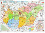 Stiefel Magyarország közigazgatása és közlekedése DUO óriástérkép poszter
