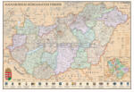 Stiefel Magyarország közigazgatása a járásokkal falitérkép antik stílusú