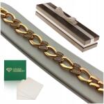 Golden Celebrity Arany Színű Sebészeti Acél Női Karkötő Strasszokkal Ingyenes Ajándékok 18K (Stal chirurgiczna dla kobiety szeroka gruba)