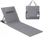 SONGMICS Kerti napozóágy 4 pozíciós háttámlával, szürke (GCB151G11)