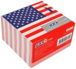 Hopax Cub notes autoadeziv 70 x 70 mm, 400 file, Stick"n USA - alb (HO-21625) - forit