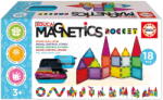 Educa Joc de construit magnetic în husă Magnetics Pocket Educa 18 piese colorate (EDU20271) Jucarii de constructii magnetice