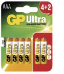GP Batteries Elem Tartós Mini Ceruza Gp Aaa Ultra Lr03 4+2db (b1911mm)