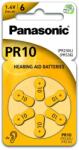 Panasonic PR-230(10)/6LB PR10 cink-levegő hallókészülék elem 6 db/csomag (PR-230(10)/6LB)