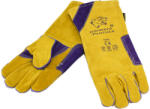 Parweld Panther-Pro MIG hegesztőkesztyű, extra hosszú-erős, marhabőr, 10-es, sárga/lila (10db/cs) (P3825) - szerszamhaz