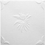 Marbet Álmennyezet - Marbet NATURA virágmintás polisztirol EPS mennyezeti 3d dekor burkolólap festhető (50x50cm) nútos