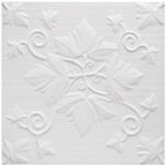 Marbet Álmennyzet - Marbet GRONO levelek növény EPS polisztirol fehér festhető mennyezeti burkolólap (50x50cm) nútos