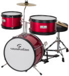Soundsation JDK313-MR - Junior dobszett, 3 rétegű, metál vörös - hangtechnikashop
