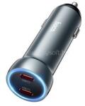 hoco. Z54B 60W USB-C PD 30W + 30W autós töltő (fémszürke) (HOCO_HC645799) (HOCO_HC645799)