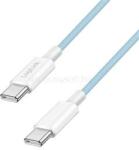 LogiLink USB 2.0 Type-C kábel, C/M - C/M, 480 Mbps, 60W, nejlon, kék, 0, 5 m (LOGILINK_CU0349) (LOGILINK_CU0349)