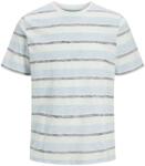 Jack & Jones Férfi póló, Jack & Jones, Birk Striped, világoskék, XXL (3443410-XXL)