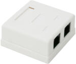 VEZ Fali aljzat - 05385 (Cat5e, UTP, 2xRJ45, árnyékolatlan, fehér) (05385)