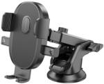 BOROFONE Autós tartó BH93 tapadókorongos, műszerfal/szélvédő számára, 360°-ban állítható, teleszkópos kar, 4, 7-7" - Fekete