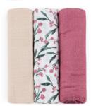 Petite&Mars Moussy mosható pelenkák Pink Meadow 68 x 68 cm 3 db