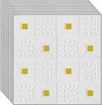 NEXTLY 20 db-os 3D NEXTLY öntapadós tapéta szett, falra vagy mennyezetre, vízálló, állítható, erős ragasztóval, könnyen felhelyezhető, 9, 8 m2 fedettség, 70x70 cm, modern design, fehérarany, kód 7373-29 (s20