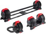 ACRA állítható súlyzókészlet 24 kg, 3in1